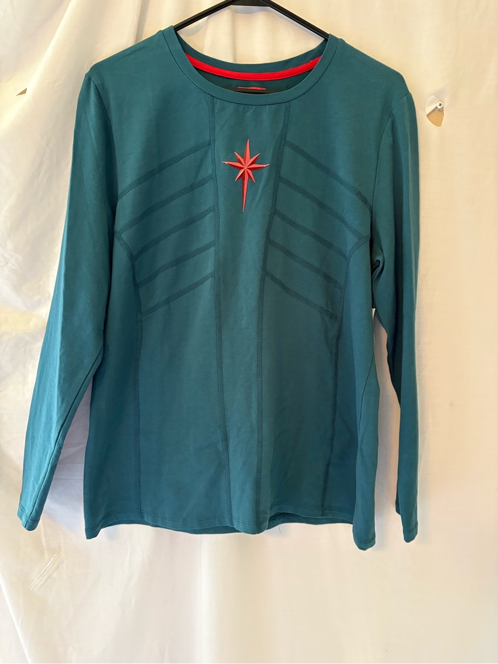 Marvel Teal Long-Sleeve Shirt with Red Star Detail